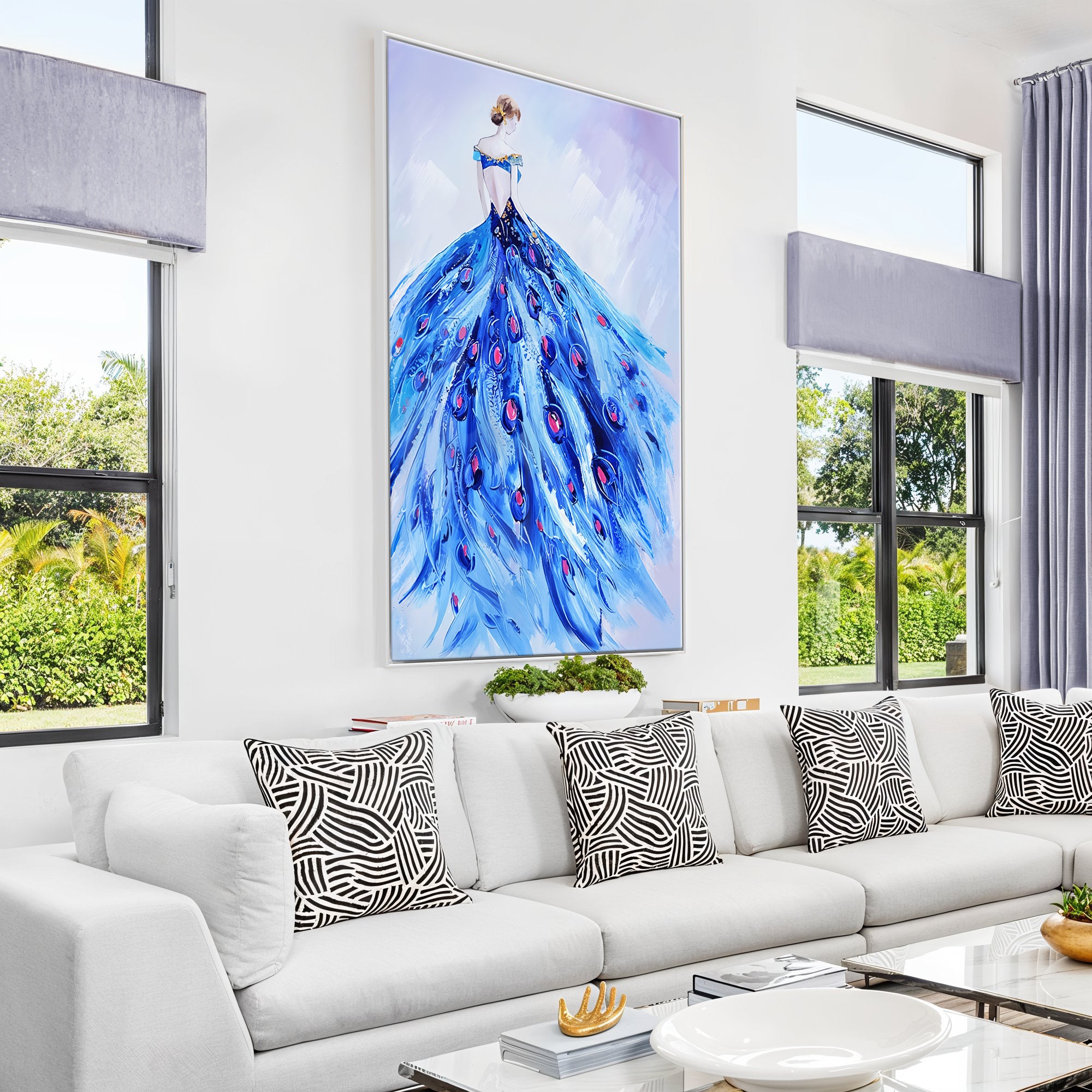 Blue Peacock Dress