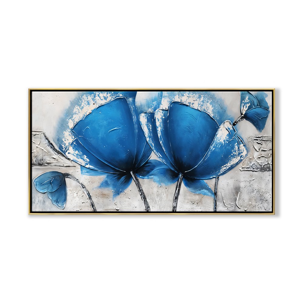 Blue Ice Flowers