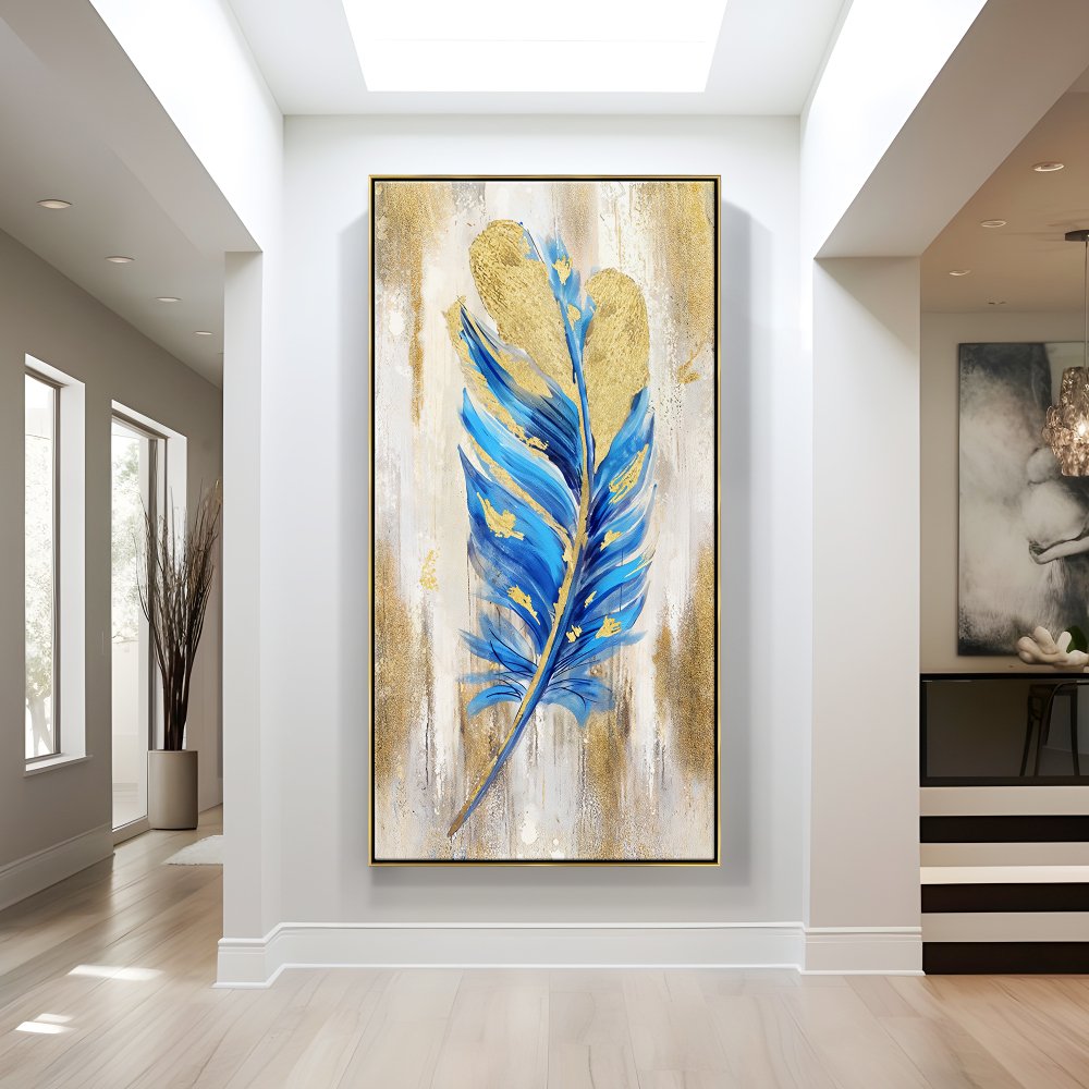 Blue Nightingale Feather