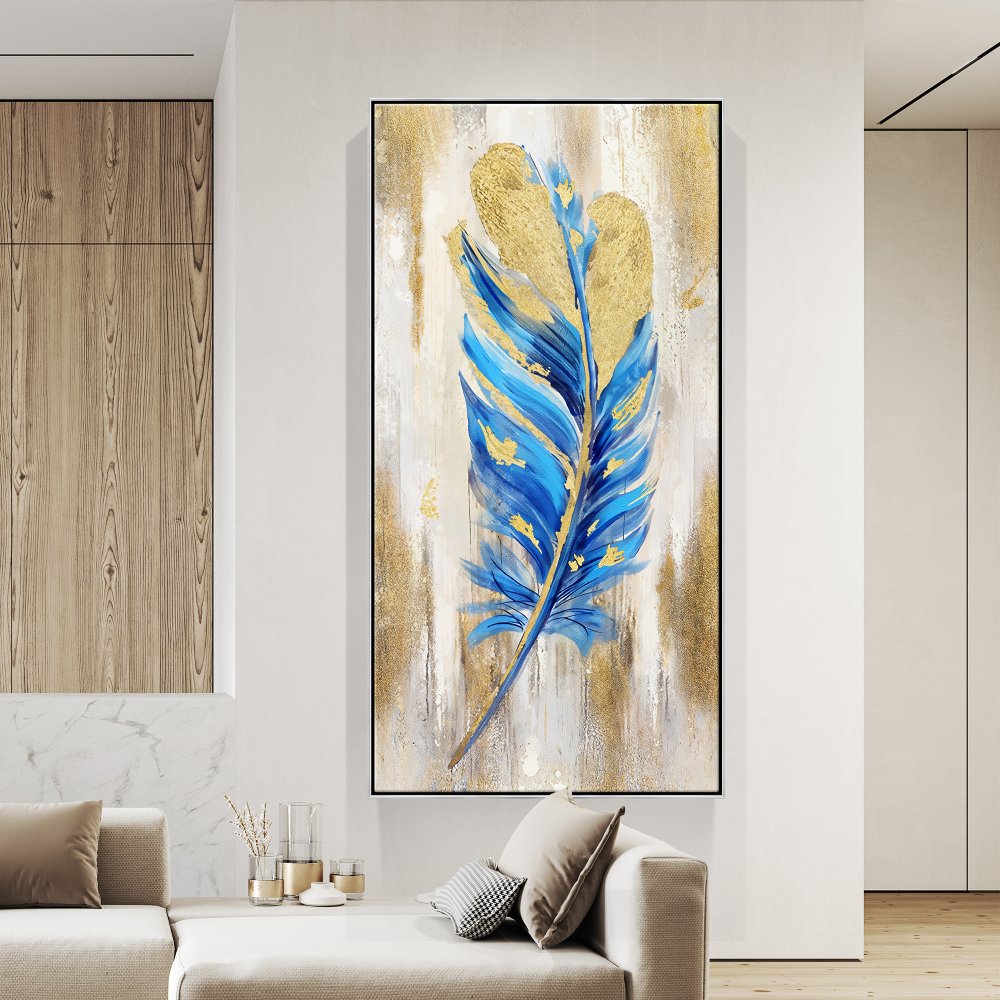 Blue Nightingale Feather