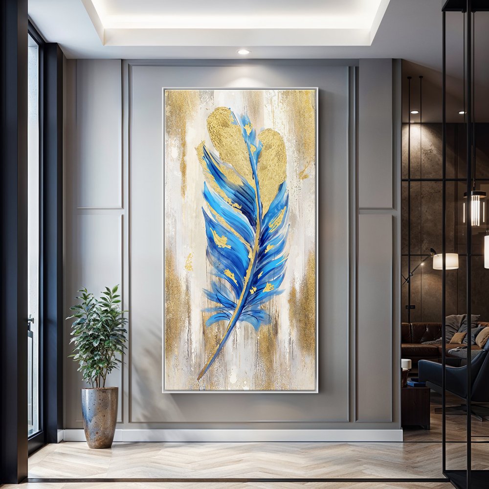 Blue Nightingale Feather