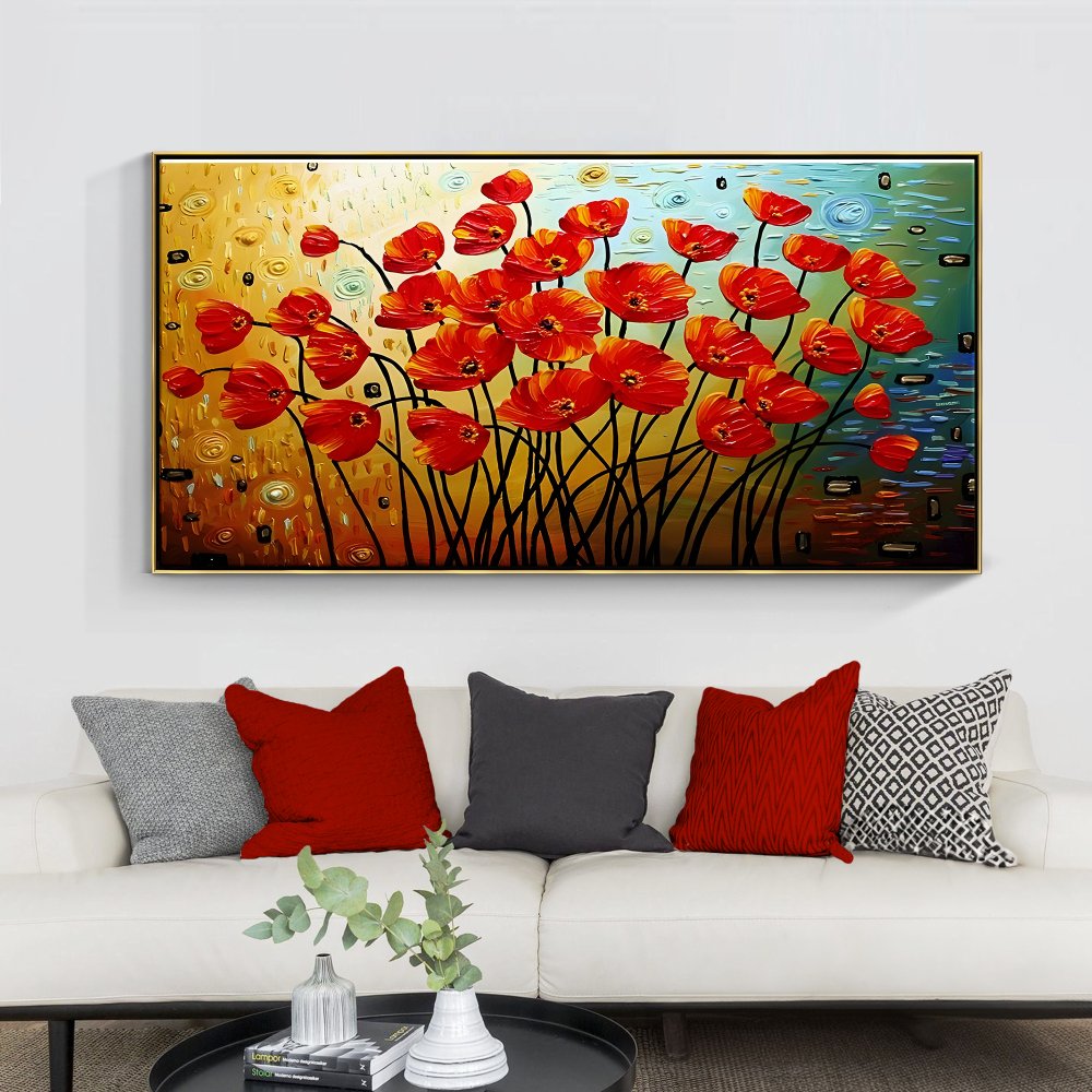 Group of Red Poppies