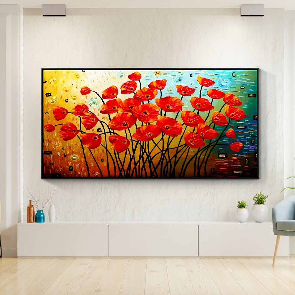Group of Red Poppies