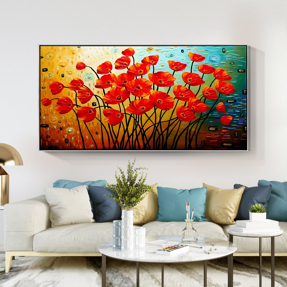 Group of Red Poppies