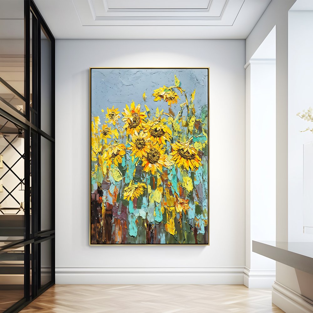 Rainy Sunflowers