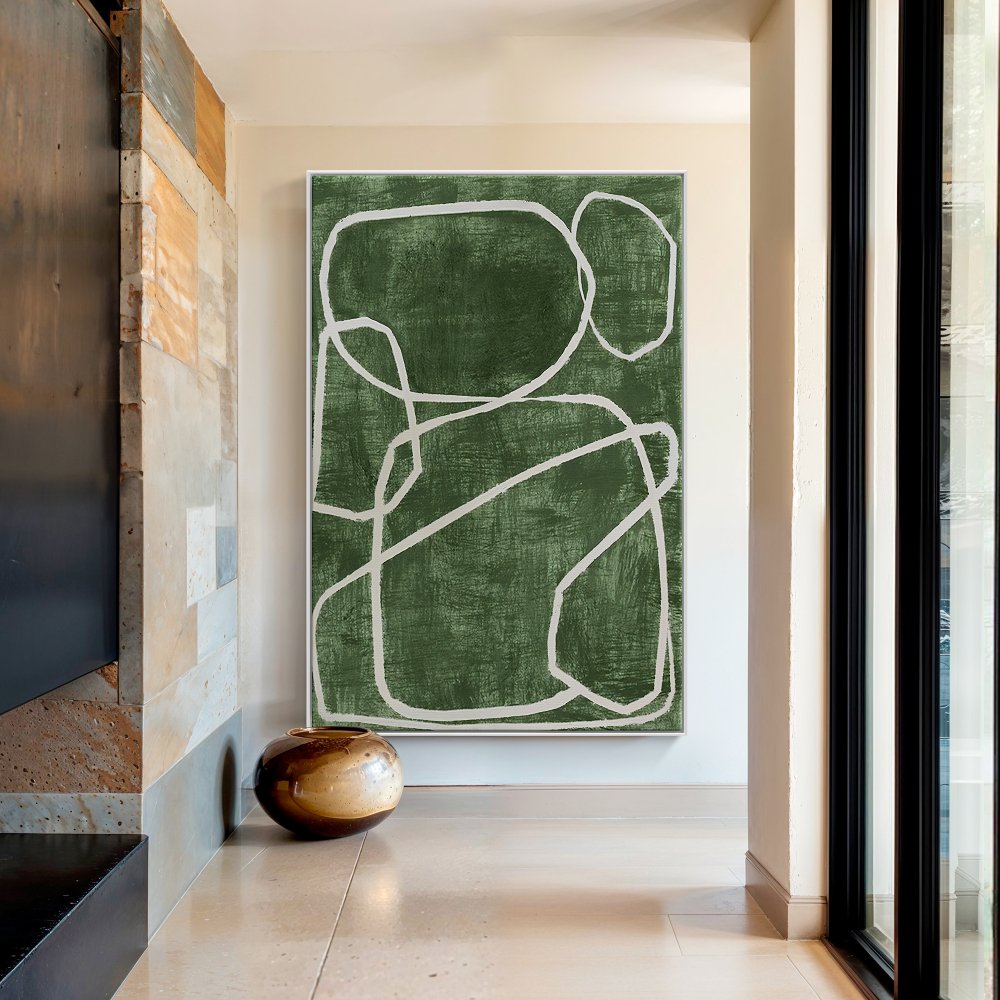 White Circles on Green