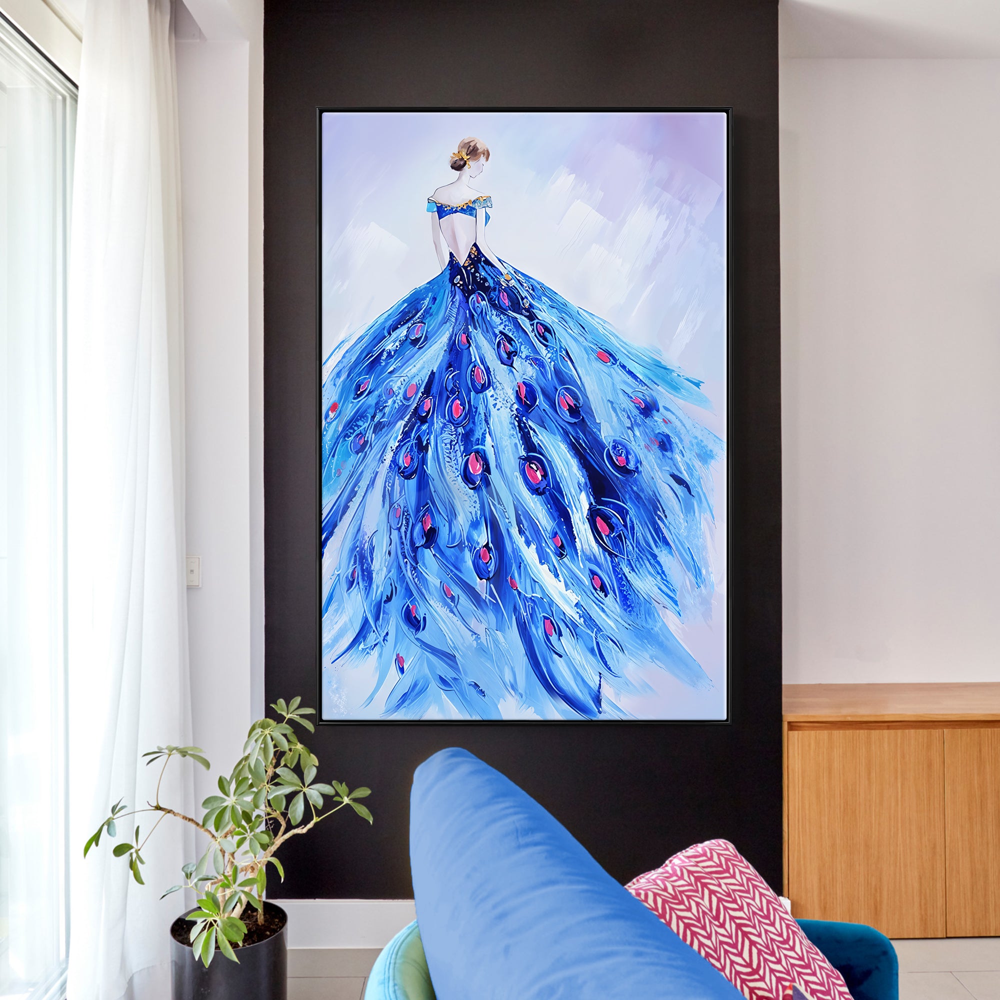 Blue Peacock Dress