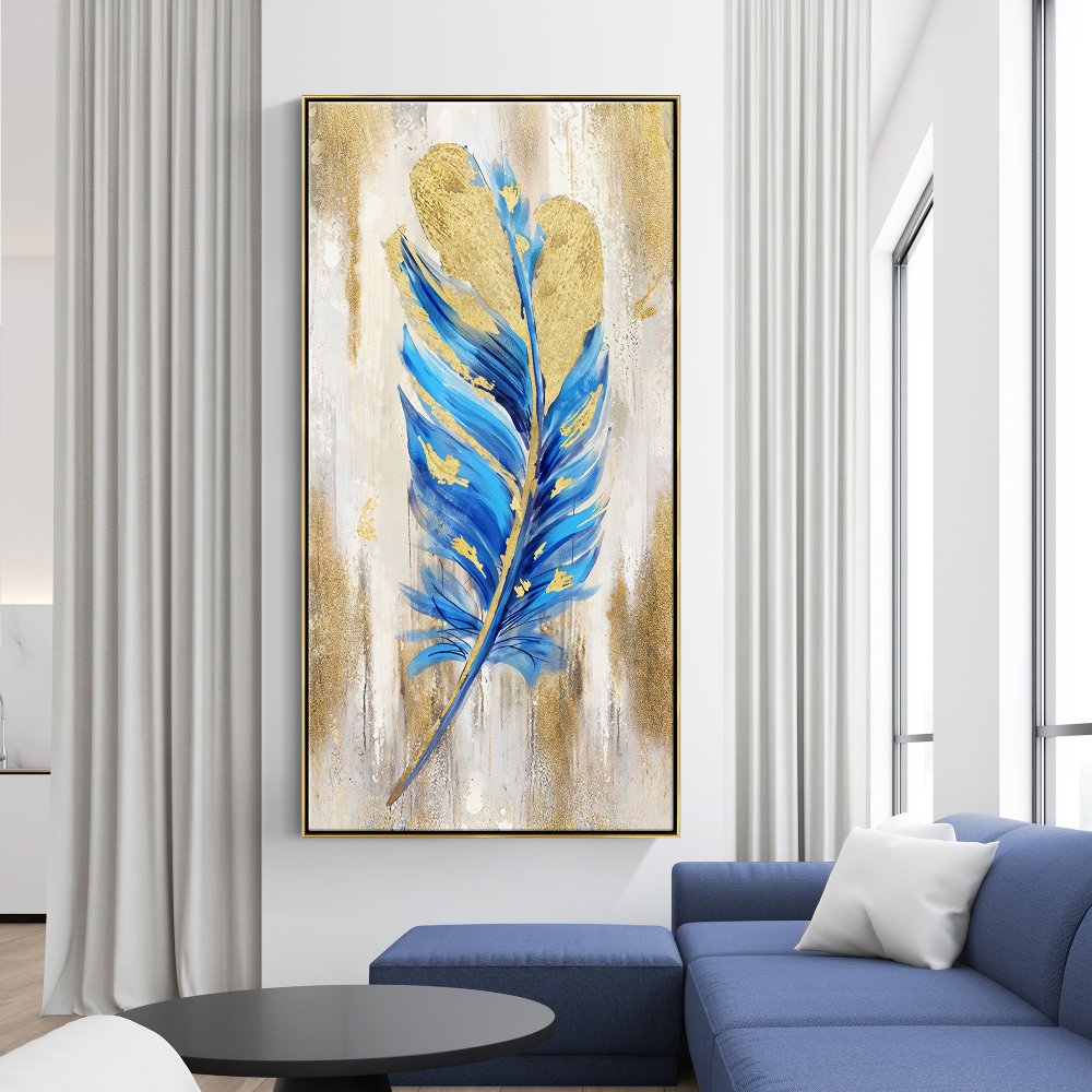 Blue Nightingale Feather