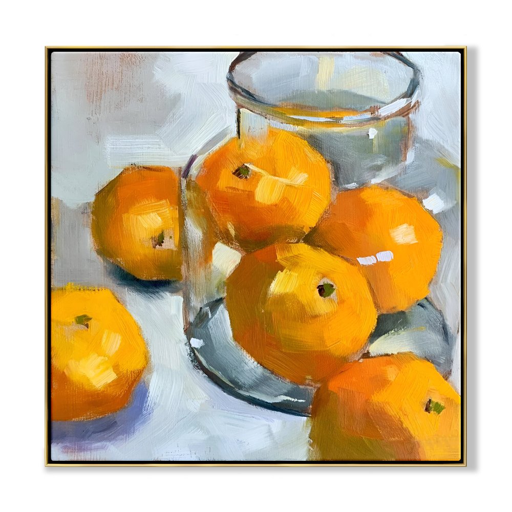 Oranges in Glass Jar