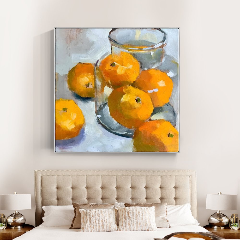 Oranges in Glass Jar