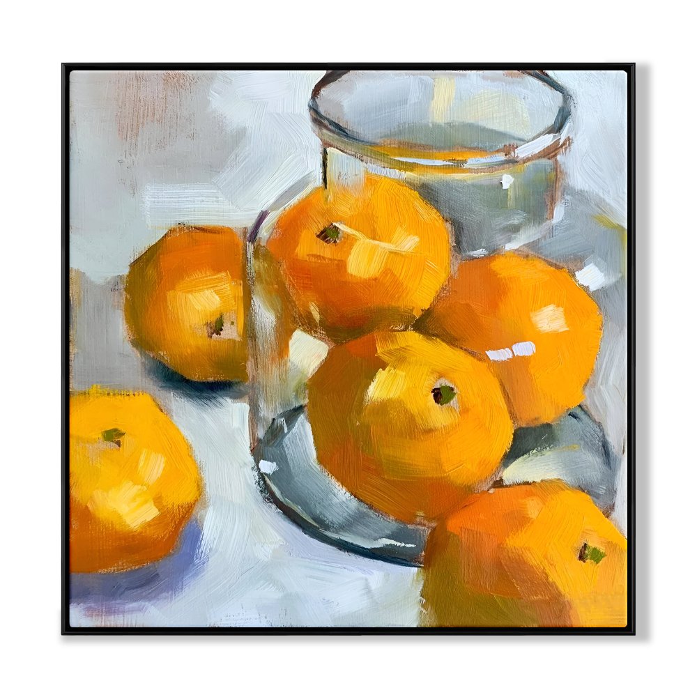 Oranges in Glass Jar