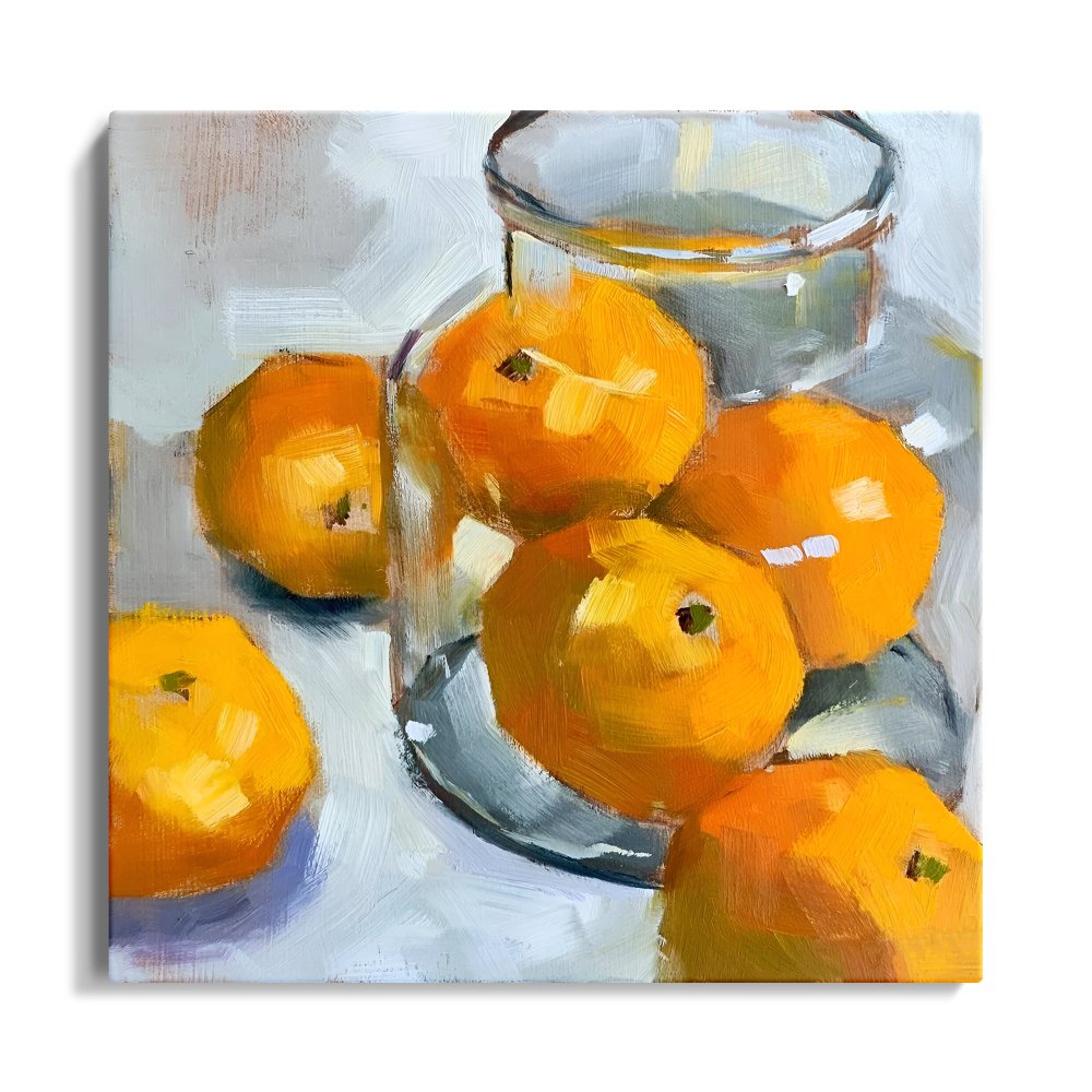 Oranges in Glass Jar