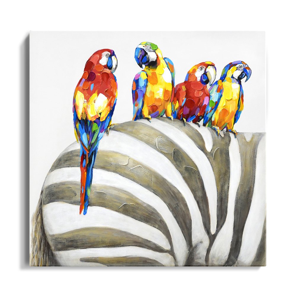 Parrots on Zebra