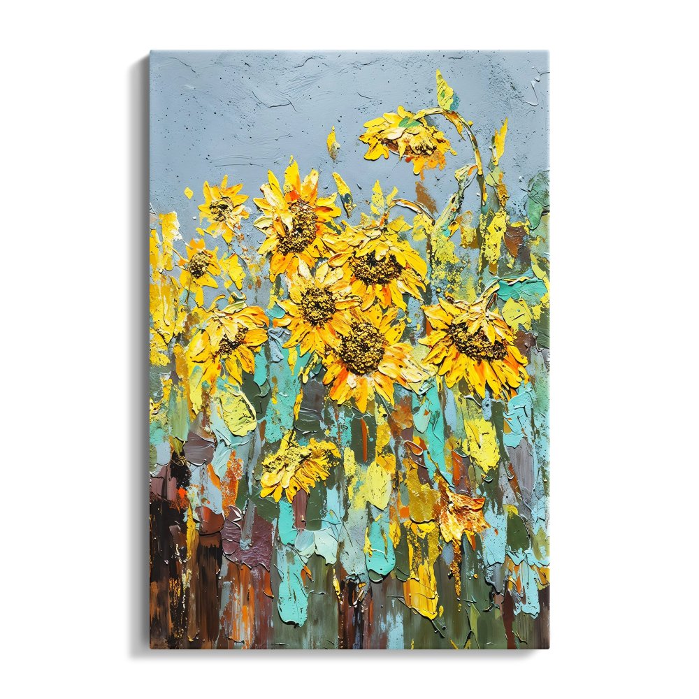 Rainy Sunflowers